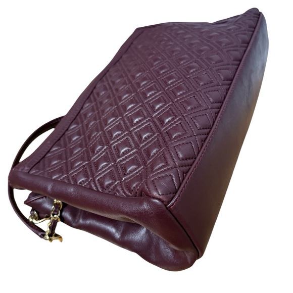 Tory Burch Fleming Quilted Leather Shoulder Bag – Burgundy - Picture 6 of 8